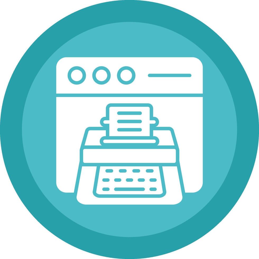 Copywriting Glyph Due Circle Icon Design vector