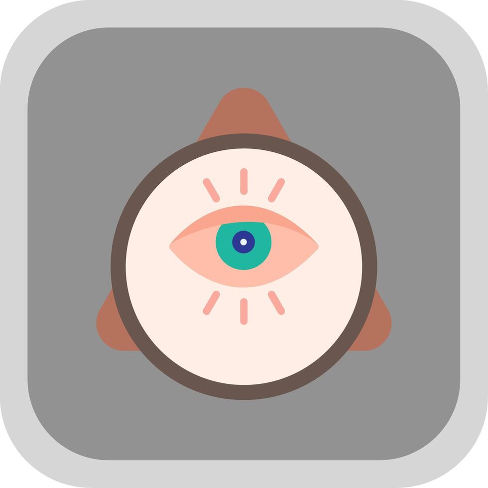 Eye Of Providence Flat round corner Icon Design vector
