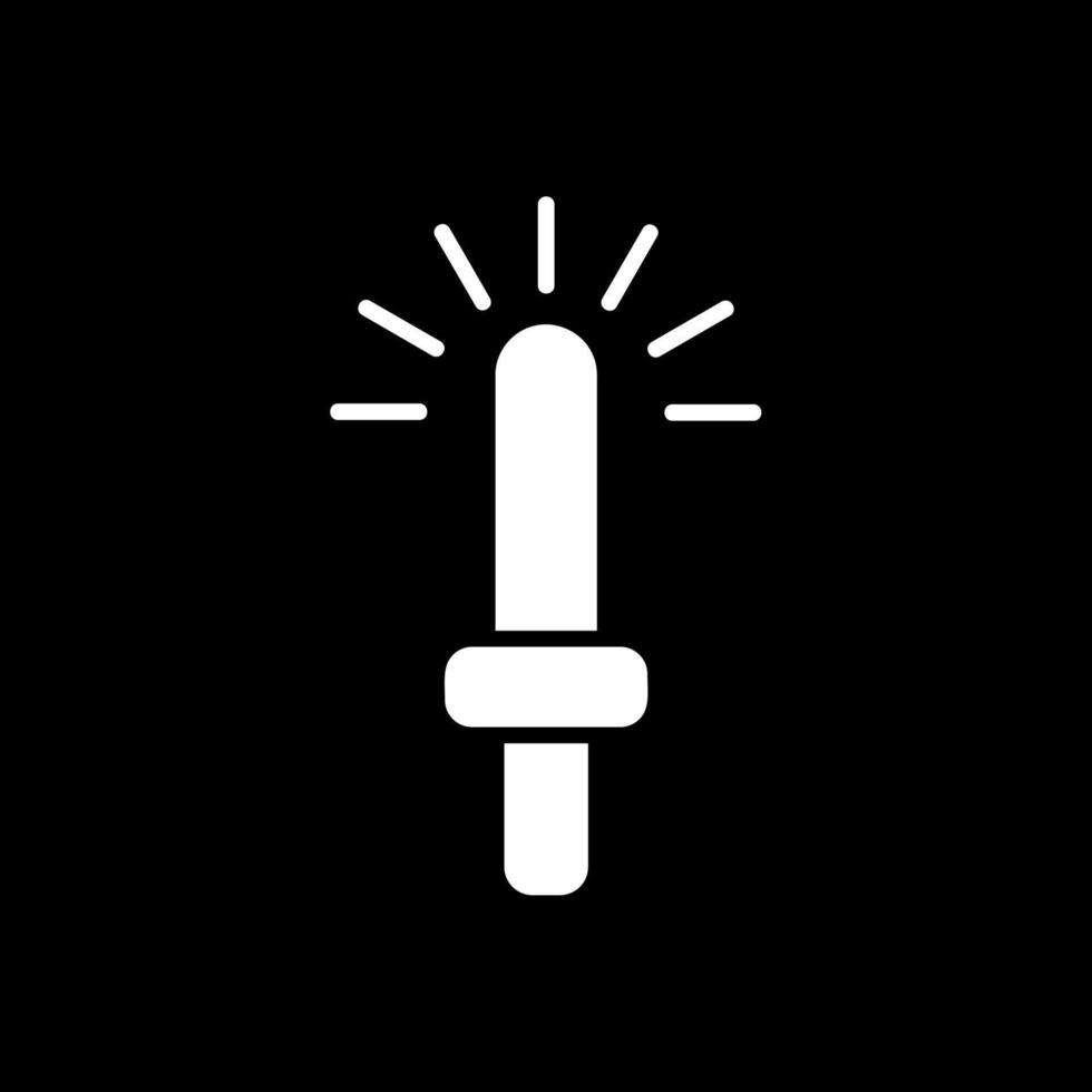 Light Stick Glyph Inverted Icon Design vector