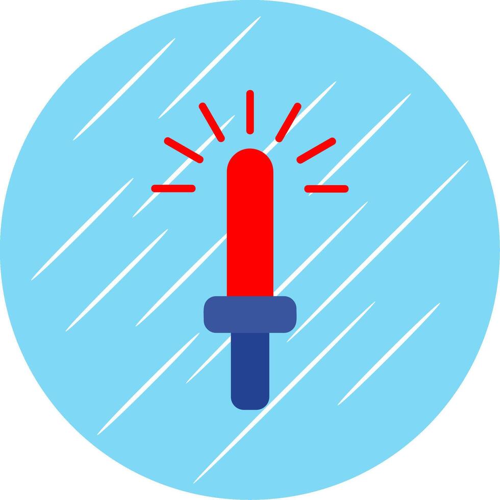 Light Stick Flat Circle Icon Design vector