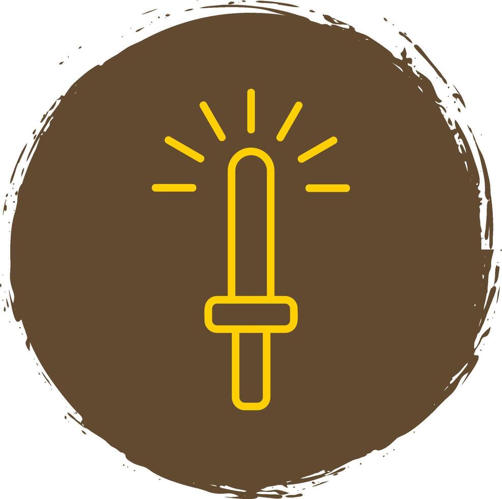 Light Stick Line Circle Sticker Icon vector