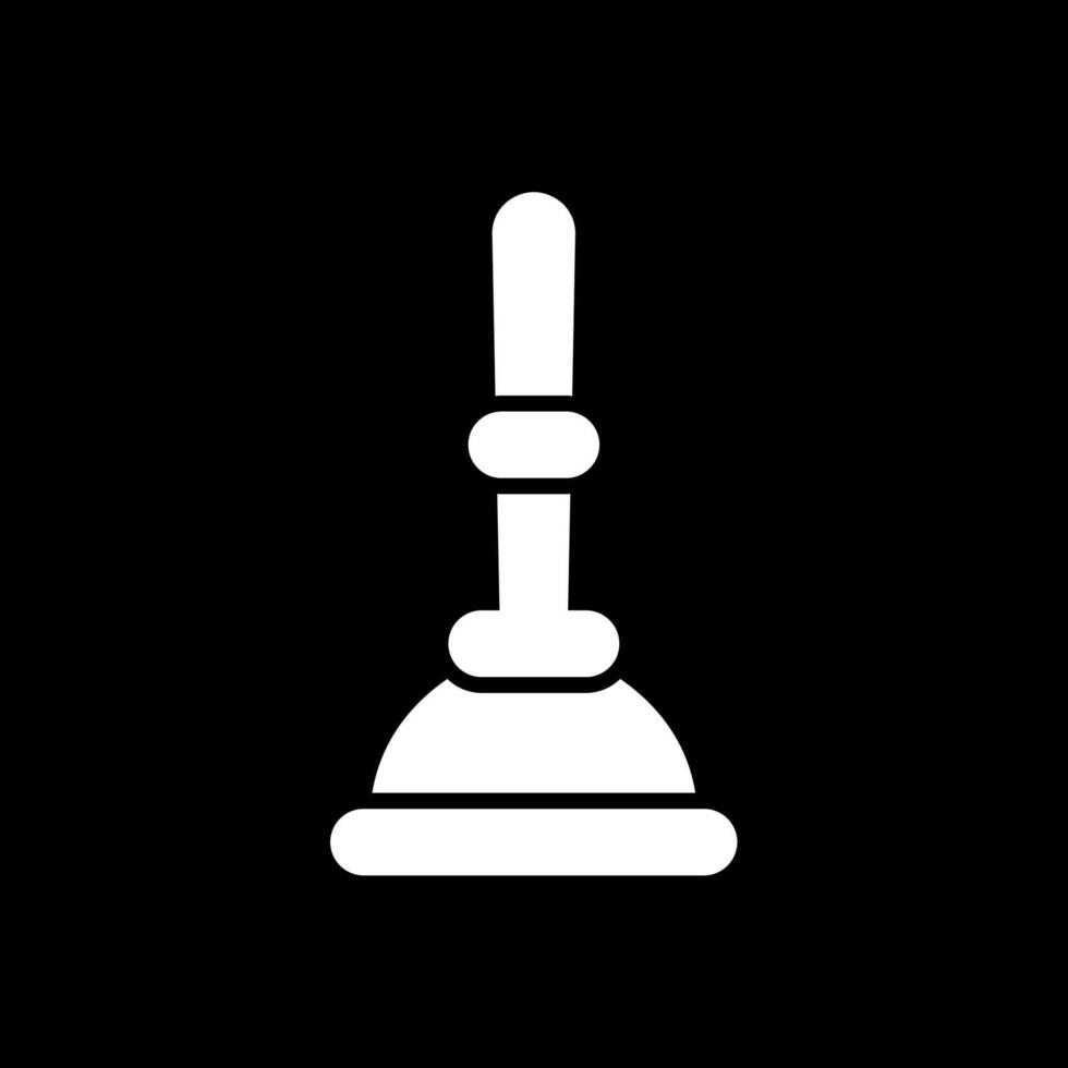 Plunger Glyph Inverted Icon Design vector