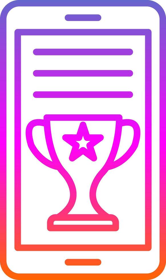 OnLine Circle Multi Circle Award Line Gradient Icon Design vector