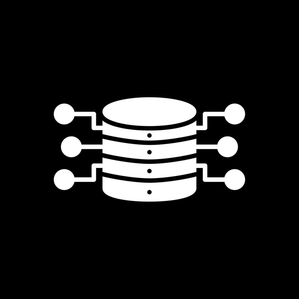 Server Storage Glyph Inverted Icon Design vector