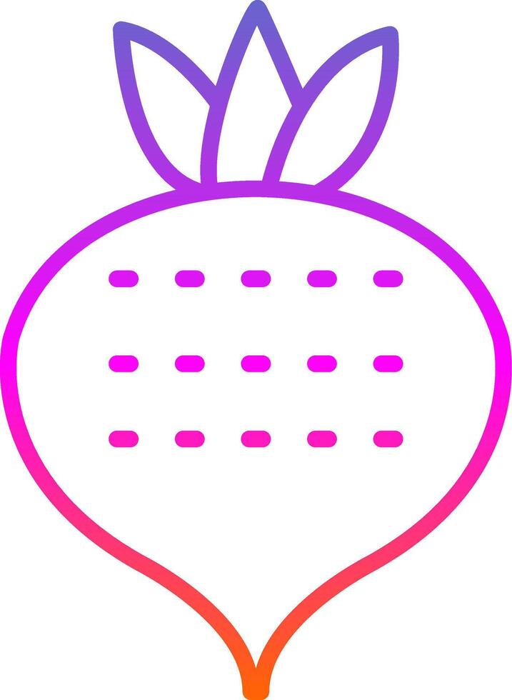Turnip Line Gradient Icon Design vector