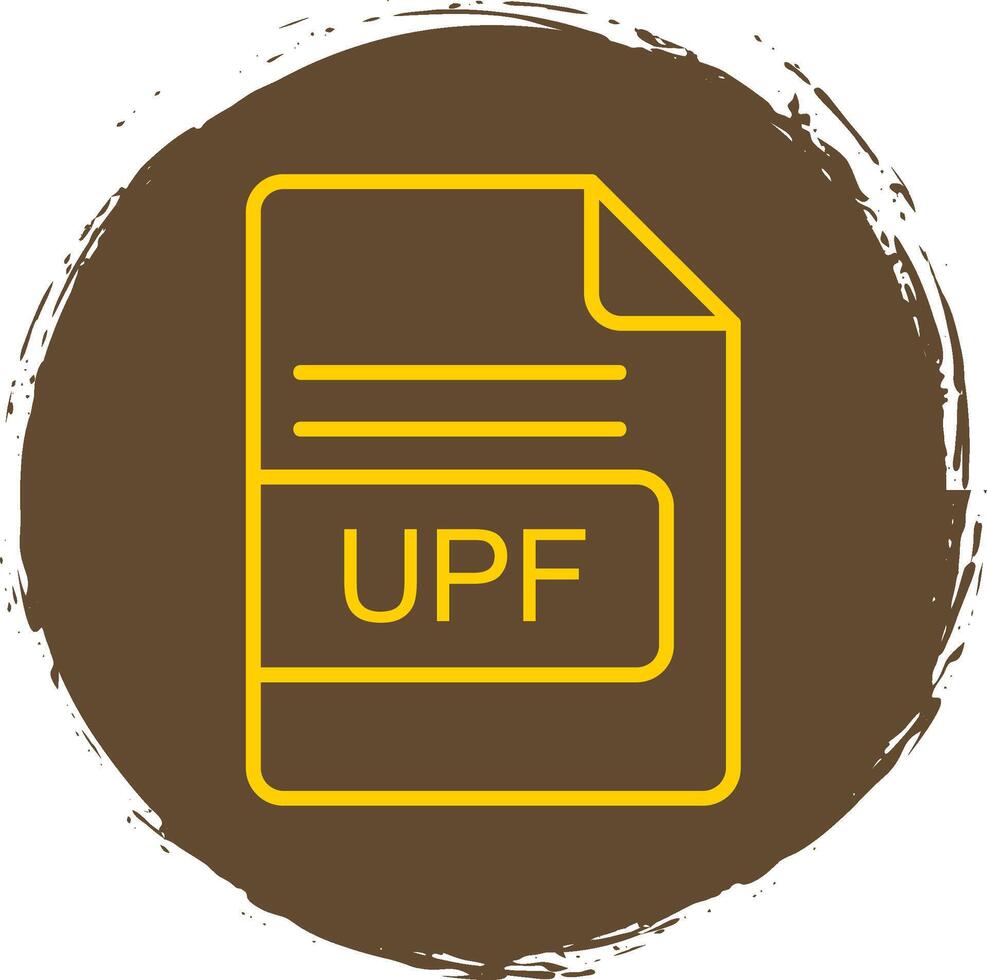 UPF File Format Line Circle Sticker Icon vector