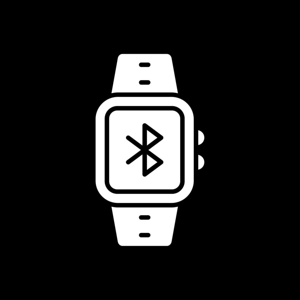 Bluetooth Glyph Inverted Icon Design vector