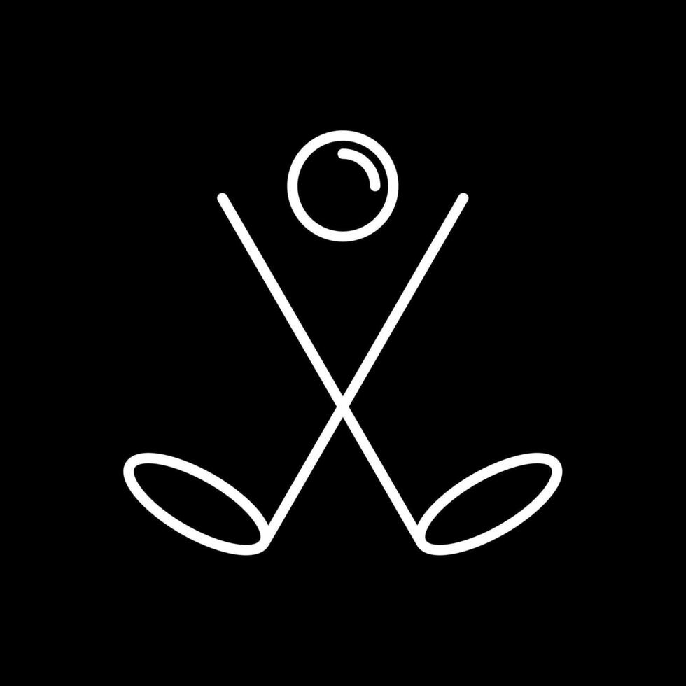 Golf Line Inverted Icon Design vector