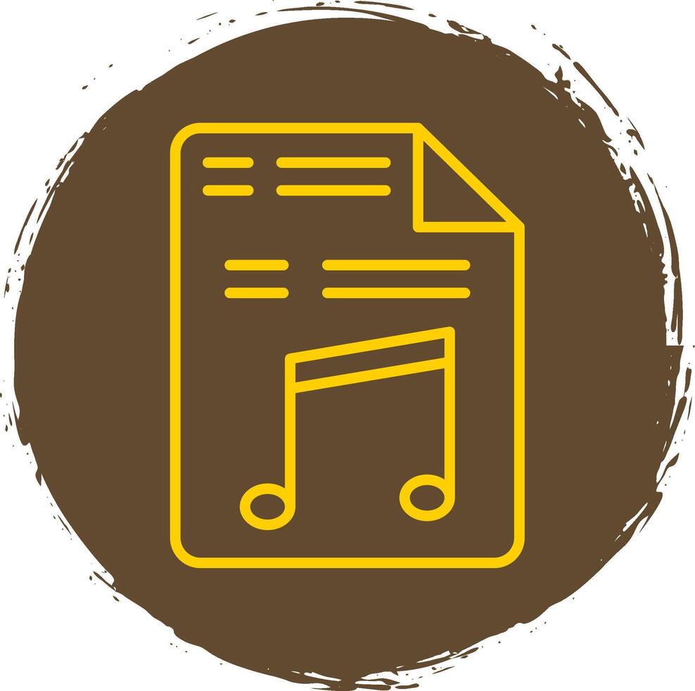 Music File Line Circle Sticker Icon vector