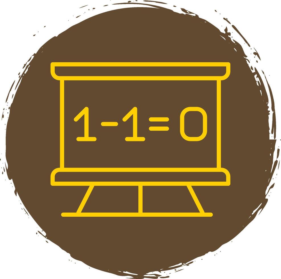 Maths Line Circle Sticker Icon vector