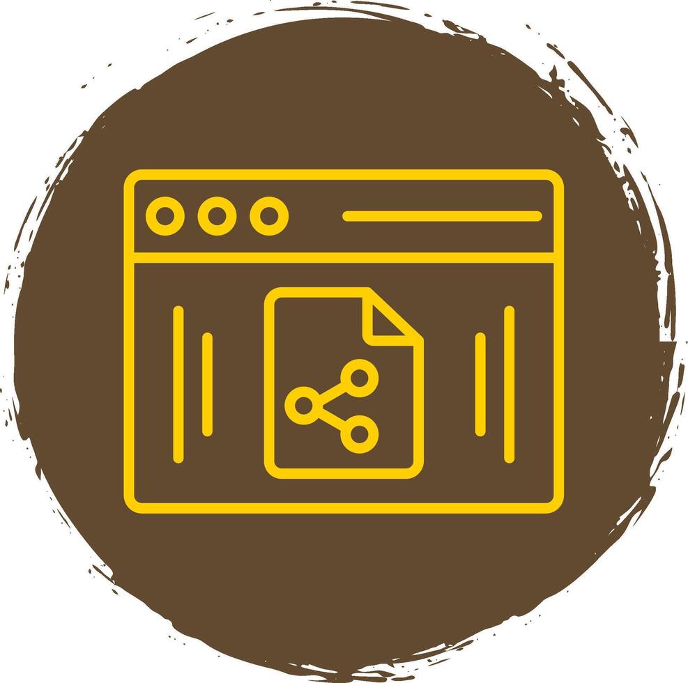 File Sharing Line Circle Sticker Icon vector