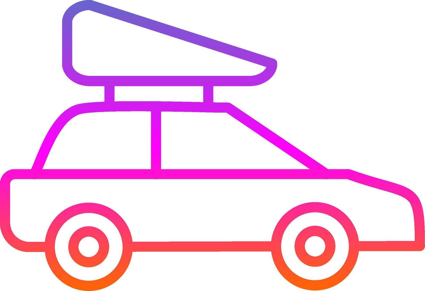 Family Car Line Gradient Icon Design vector