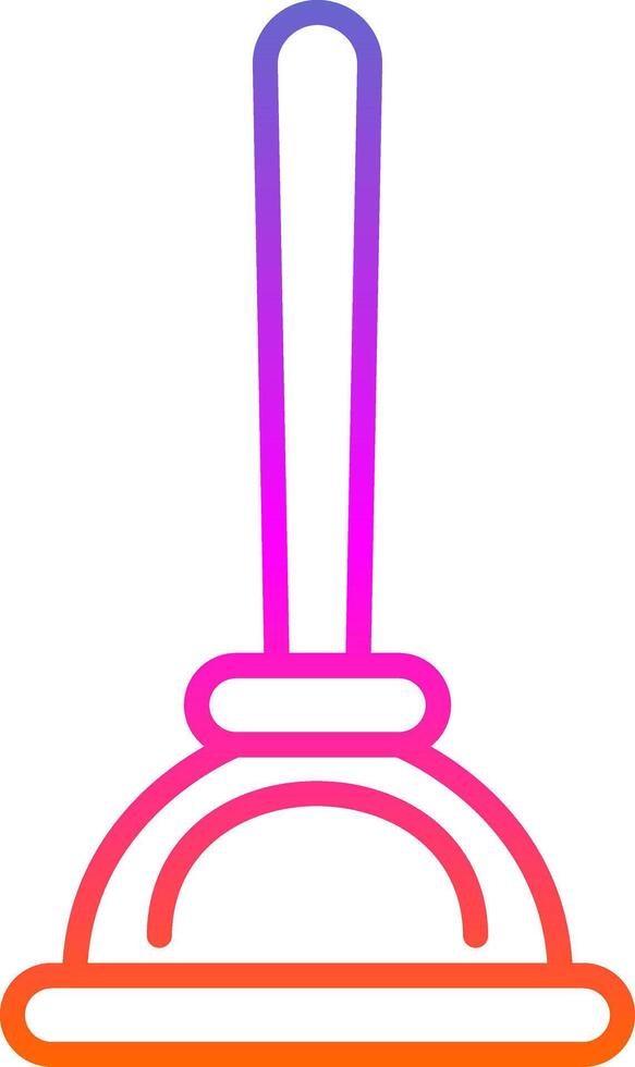 Plunger Line Gradient Icon Design vector