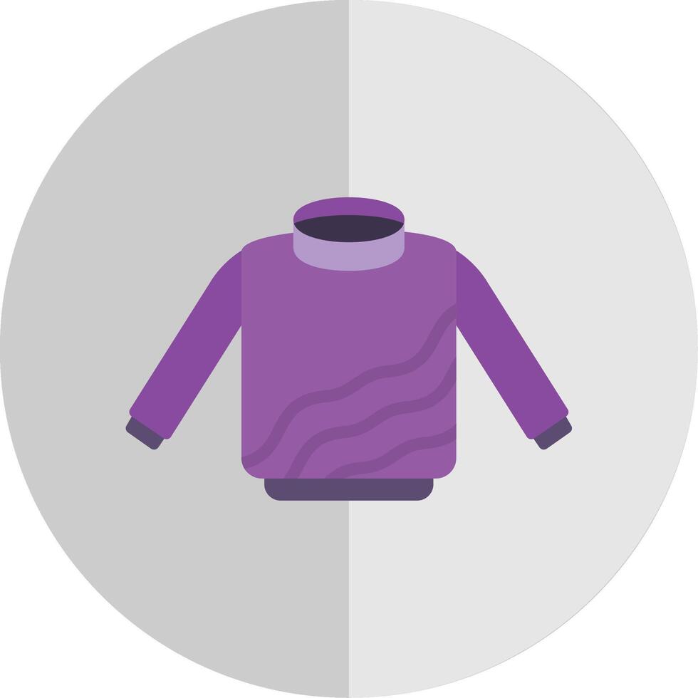 suéter plano escala icono diseño vector