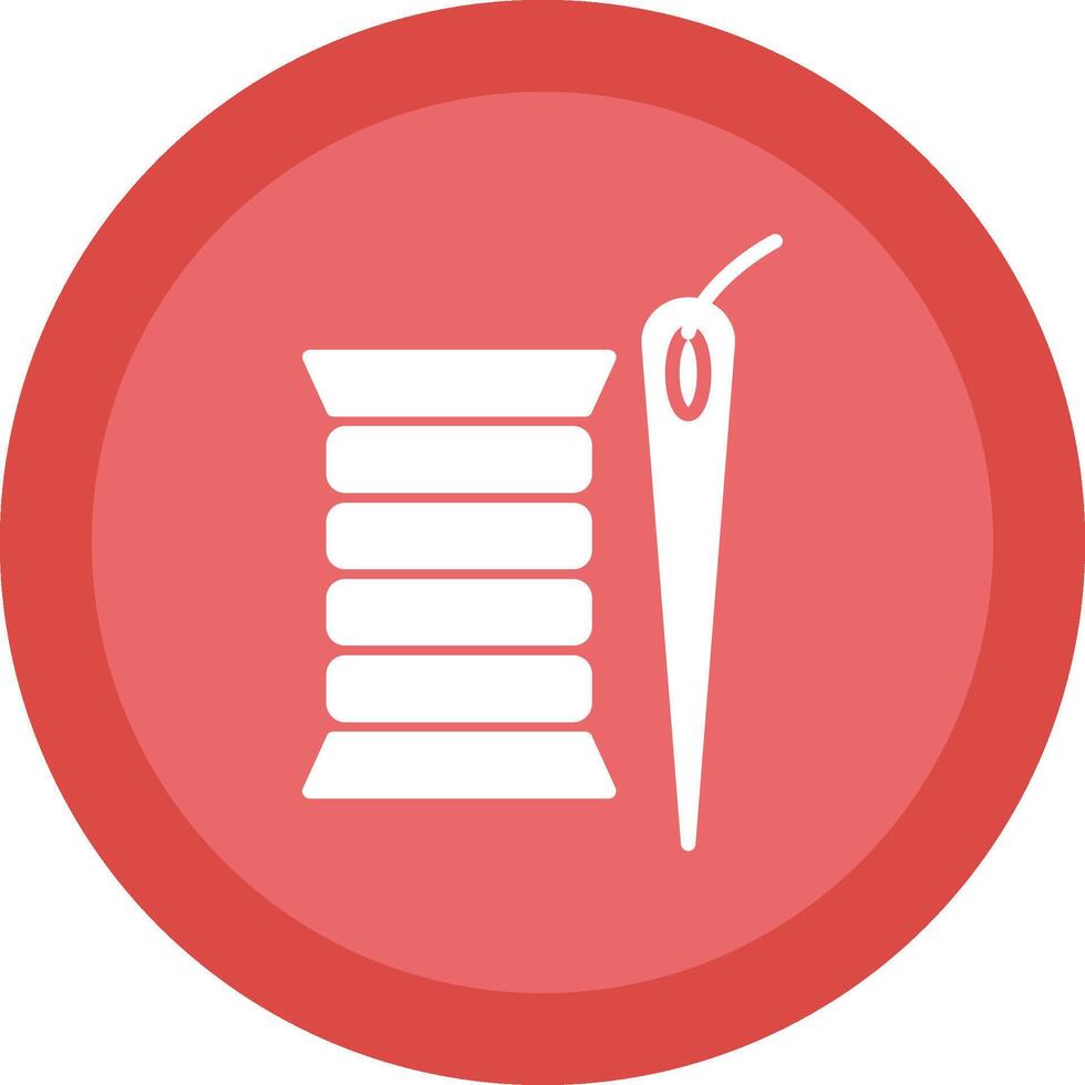 Sewing Glyph Due Circle Icon Design vector