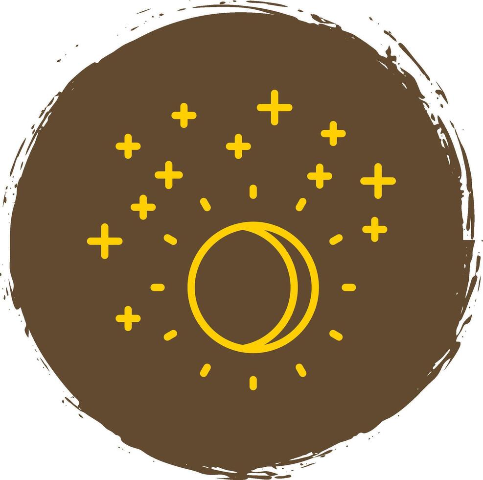 Ultraviolet Line Circle Sticker Icon vector