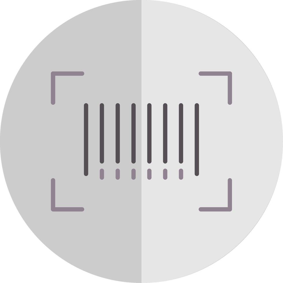 Bar Code Flat Scale Icon Design vector