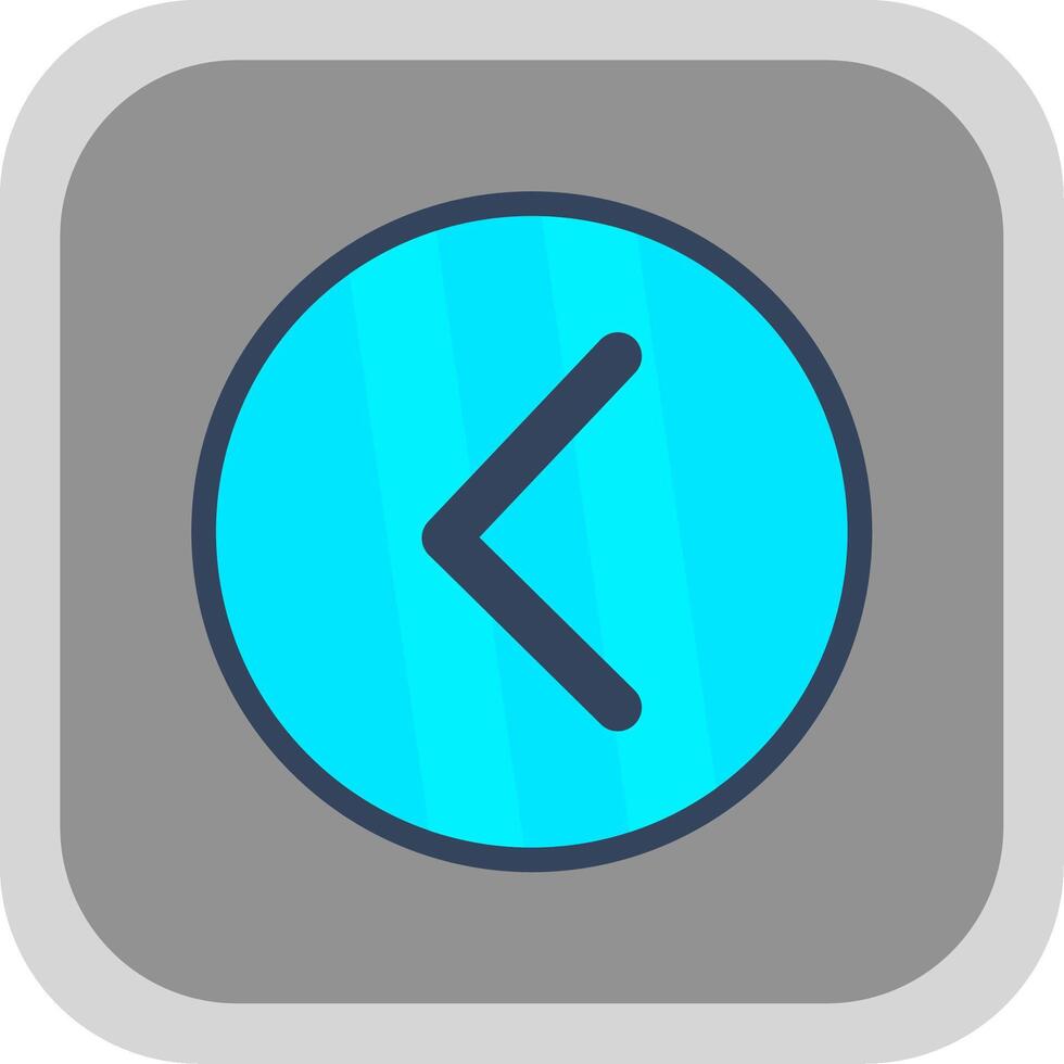 Chevron Flat round corner Icon Design vector