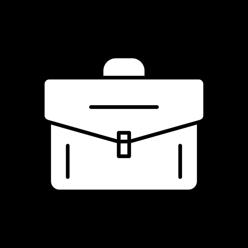 portafolio glifo invertido icono diseño vector