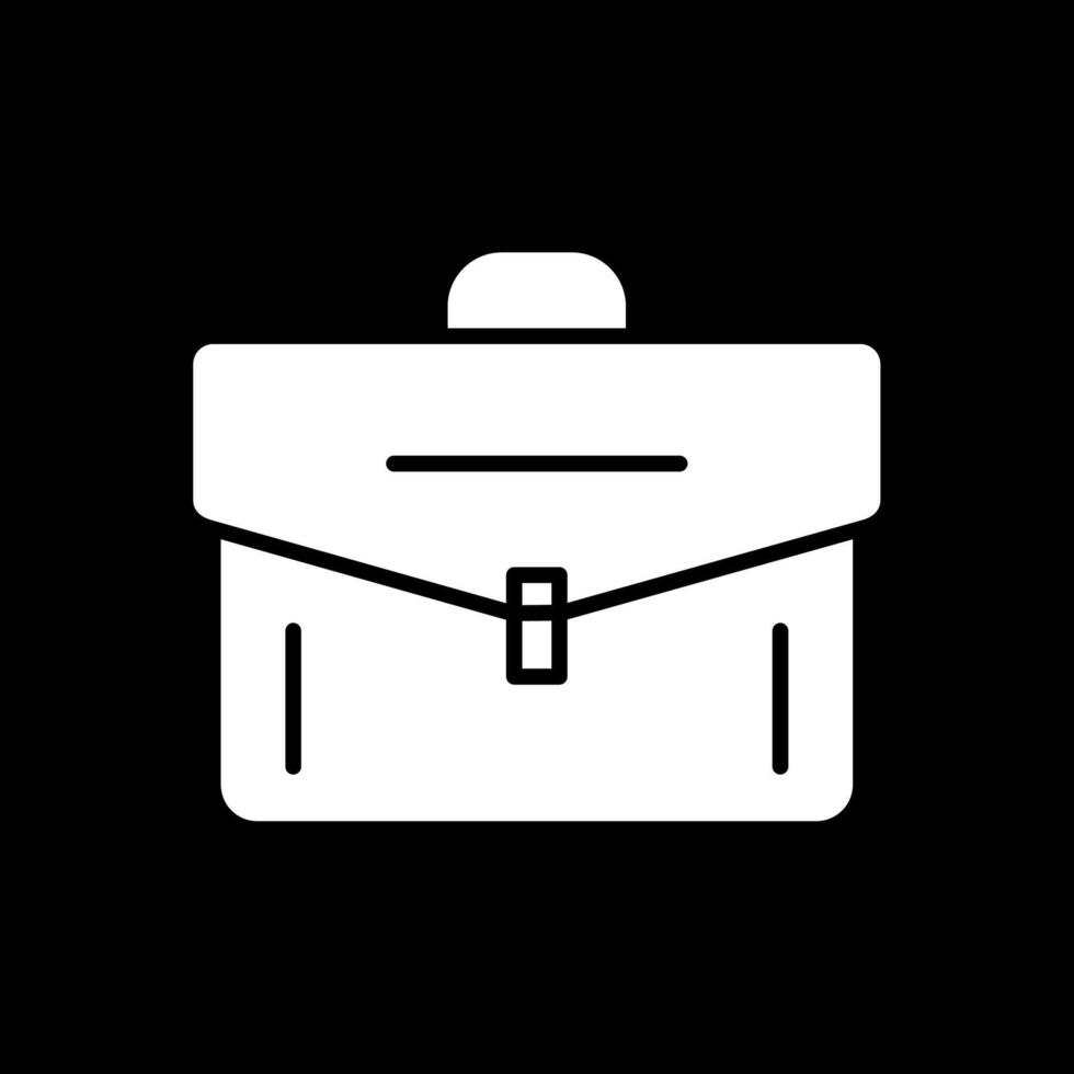 Portfolio Glyph Inverted Icon Design vector