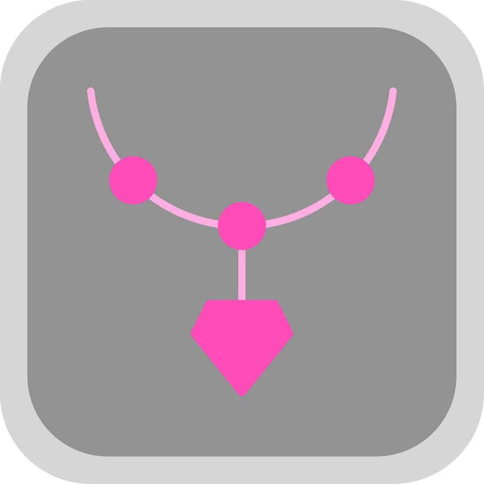 Locket Flat round corner Icon Design vector