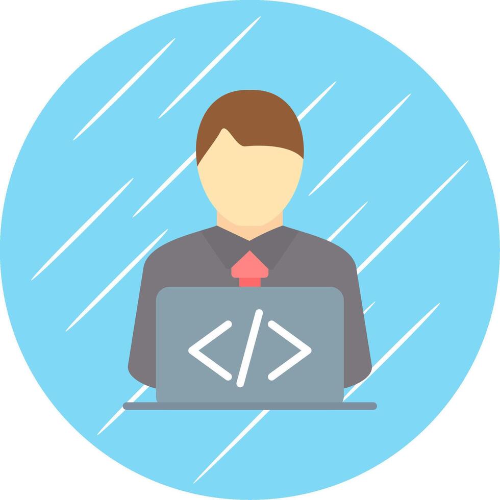 Developer Flat Circle Icon Design vector