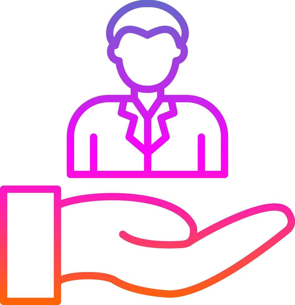 Customer Line Gradient Icon Design vector