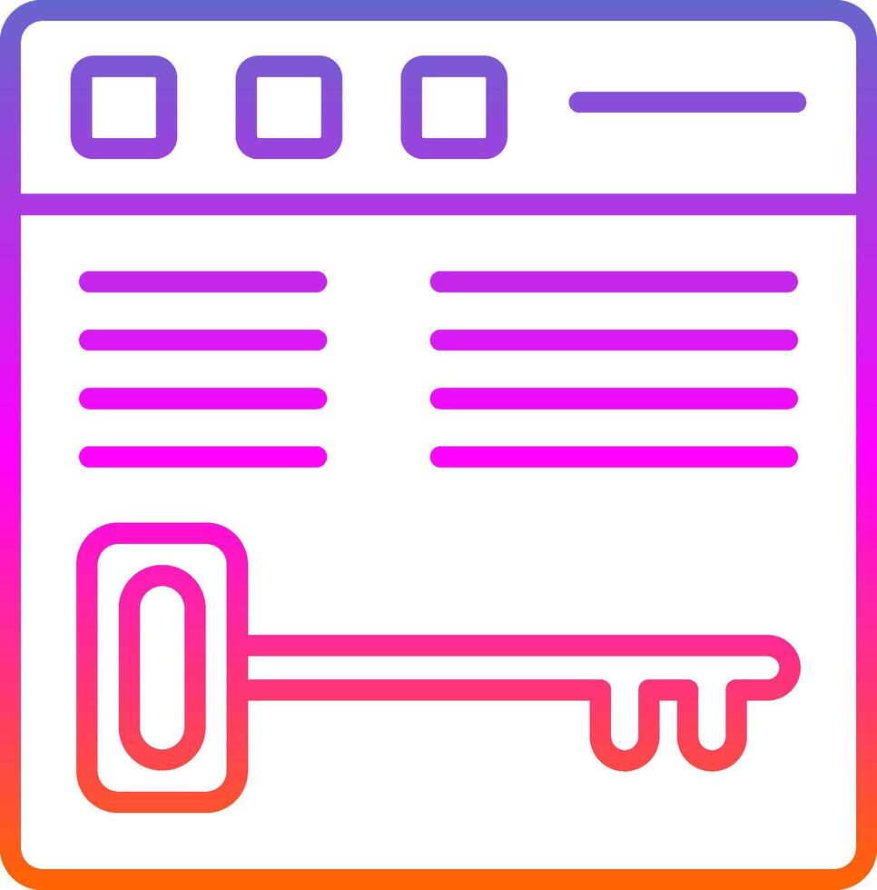 Keywords Line Gradient Icon Design vector