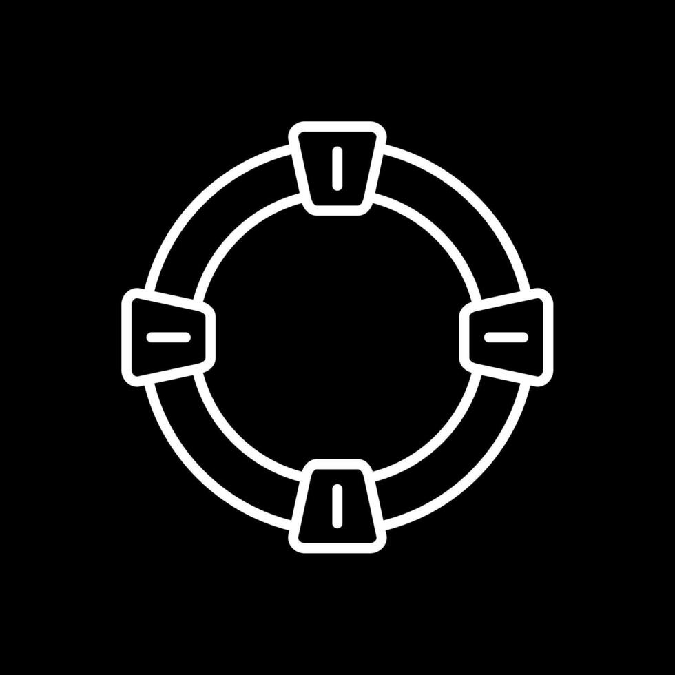 Life Saver Line Inverted Icon Design vector