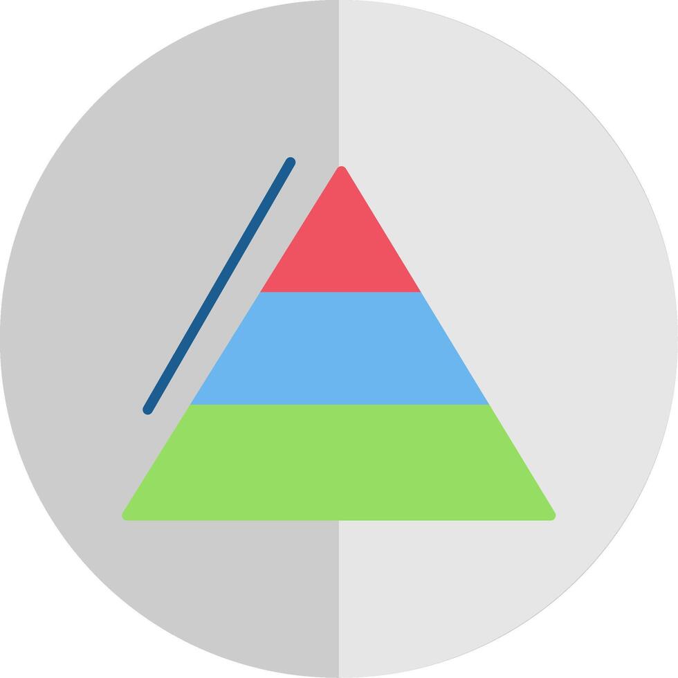 Pyramid Charts Flat Scale Icon Design vector