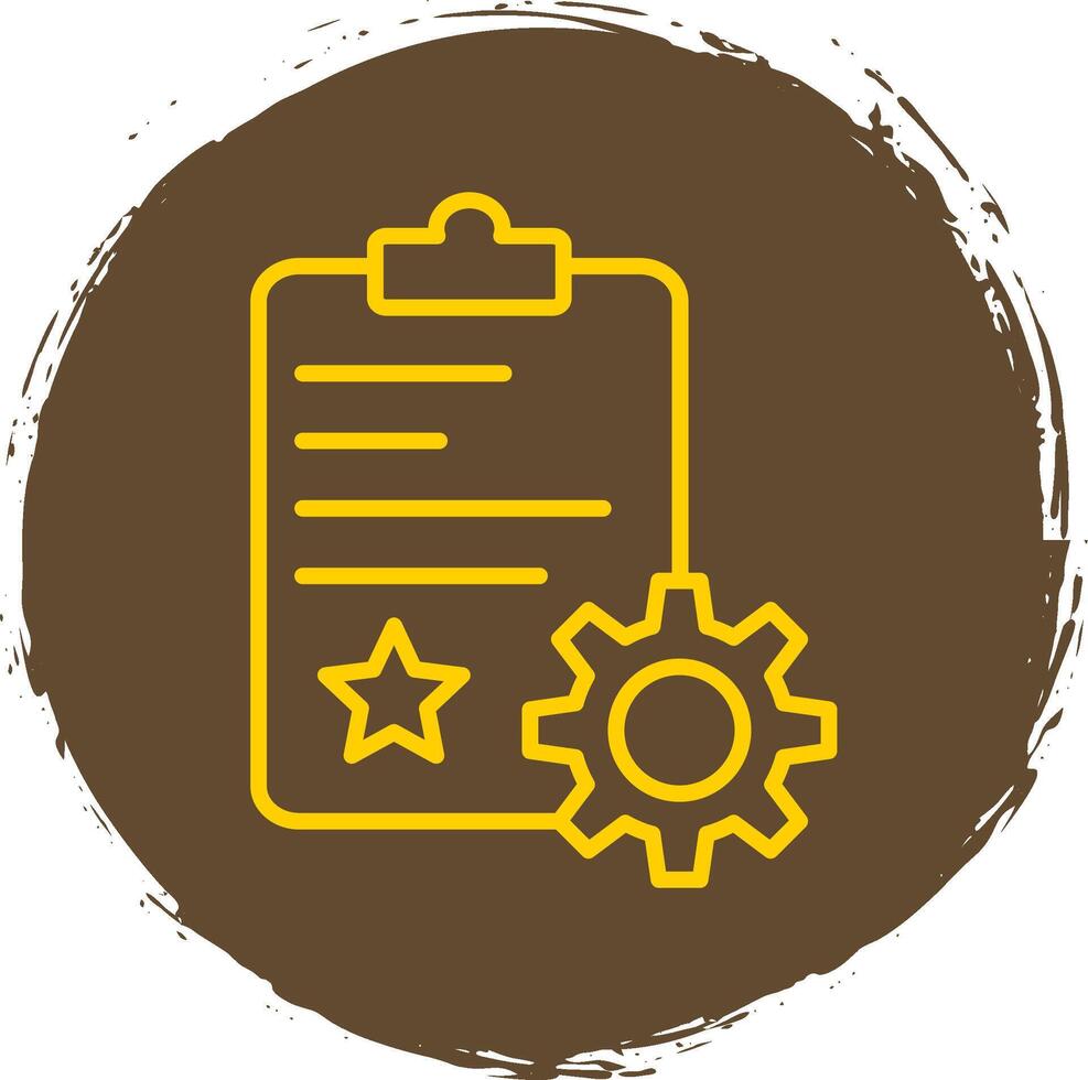 Quality Control Line Circle Sticker Icon vector