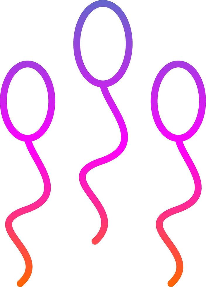 Sperm Line Gradient Icon Design vector