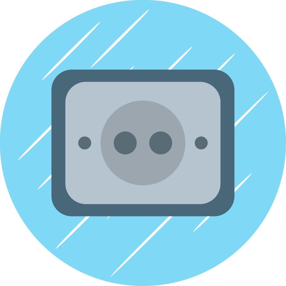 Socket Flat Circle Icon Design vector