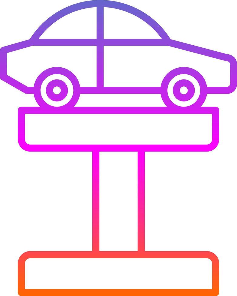 Car Jack Line Gradient Icon Design vector