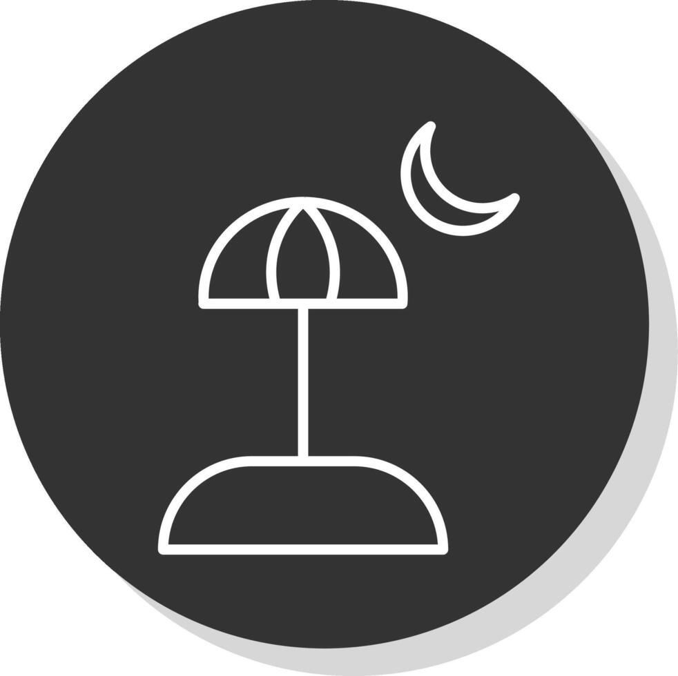 Beach Glyph Due Circle Icon Design vector