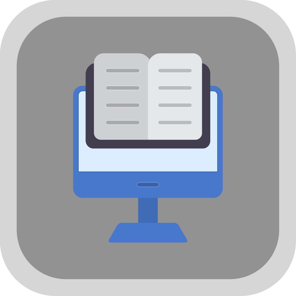 OnLine Circle Multi Circle Learning Flat round corner Icon Design vector