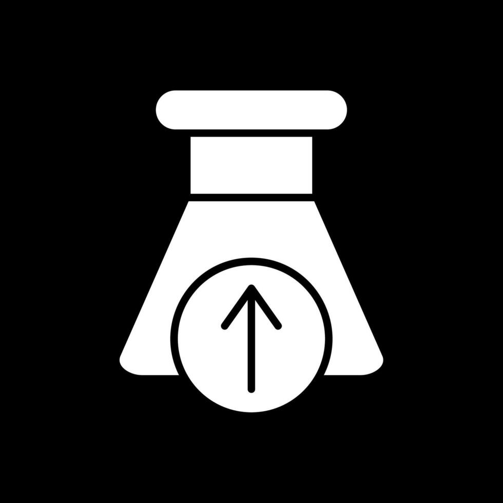 Send Analysis Glyph Inverted Icon Design vector