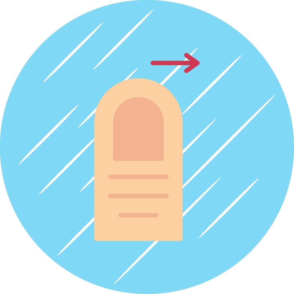 Tap Right Flat Circle Icon Design vector