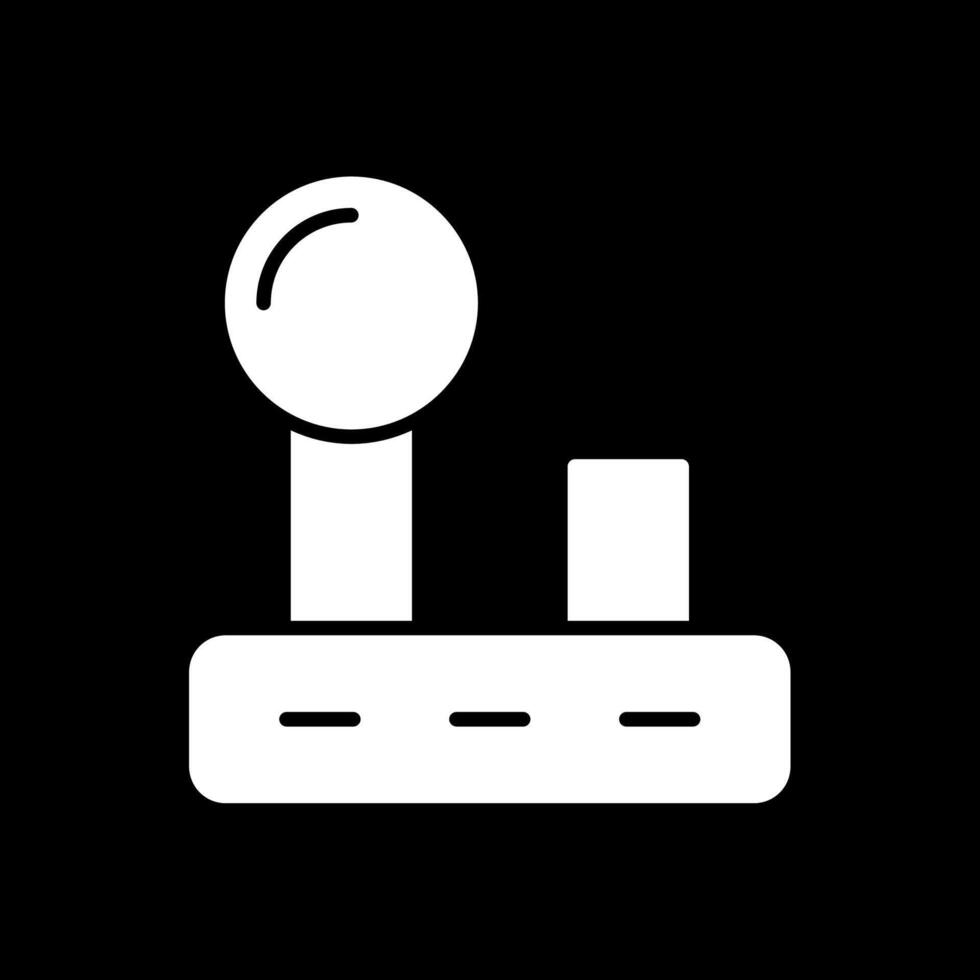 Joystick Glyph Inverted Icon Design vector