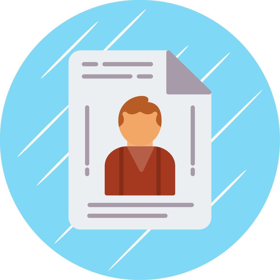 Personal File Flat Circle Icon Design vector