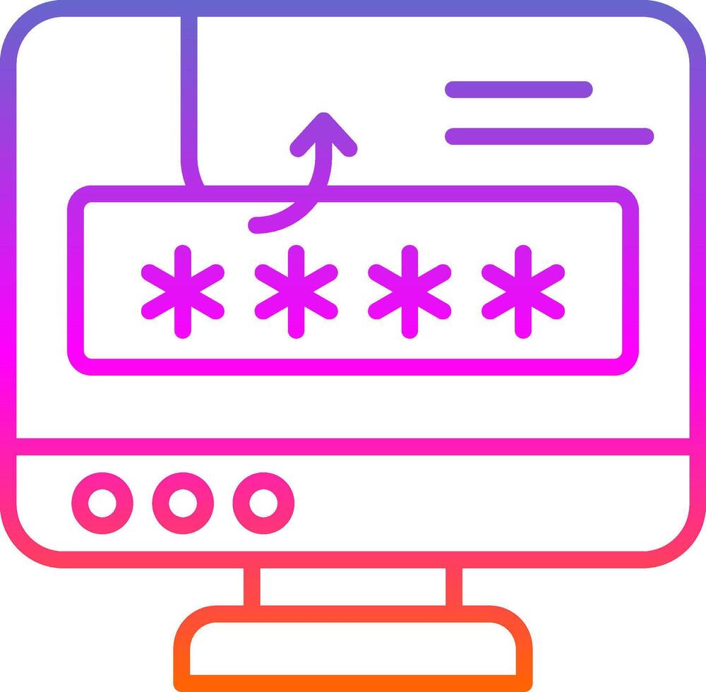 Phishing Line Gradient Icon Design vector