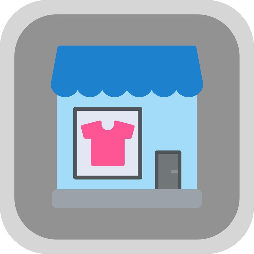 Clothing Shop Flat round corner Icon Design vector