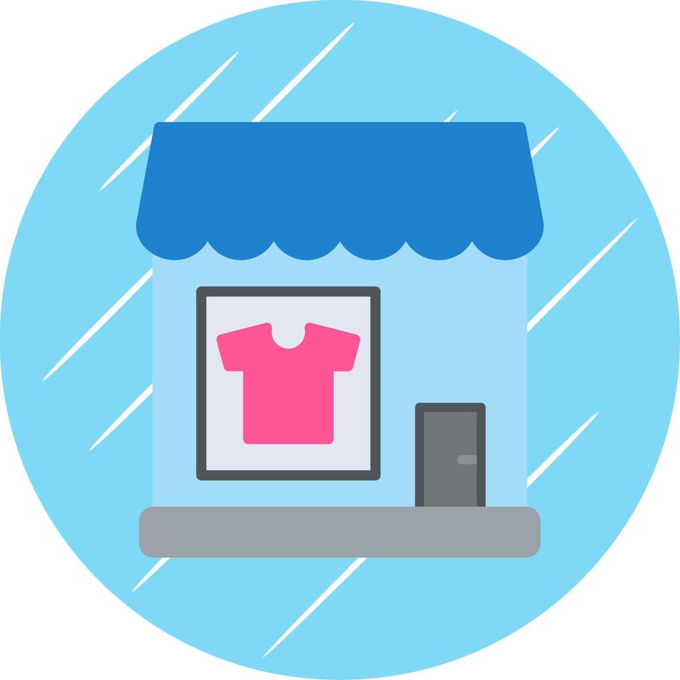 Clothing Shop Flat Circle Icon Design vector