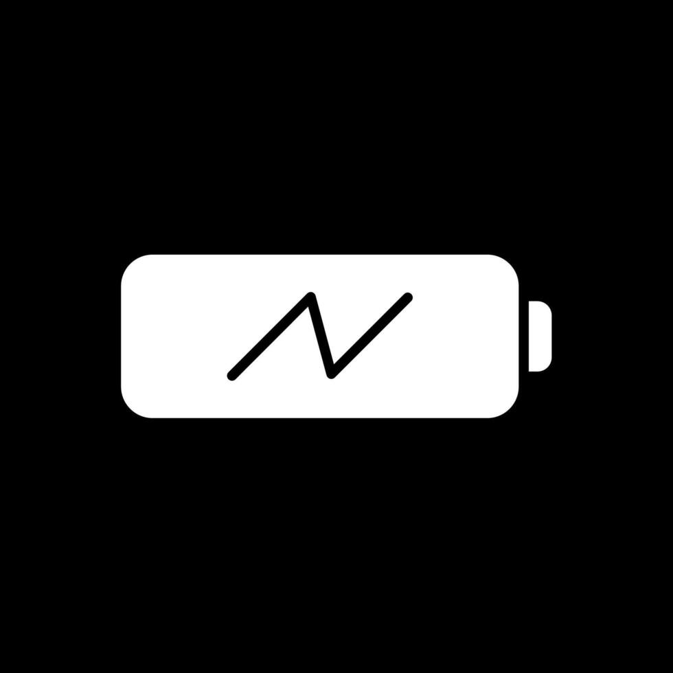 Charging Battery Glyph Inverted Icon Design vector
