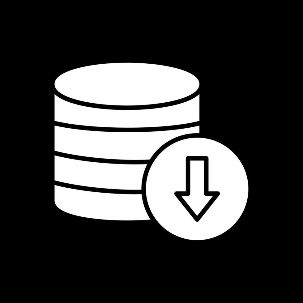 Database Download Glyph Inverted Icon Design 43985963 Vector Art at ...