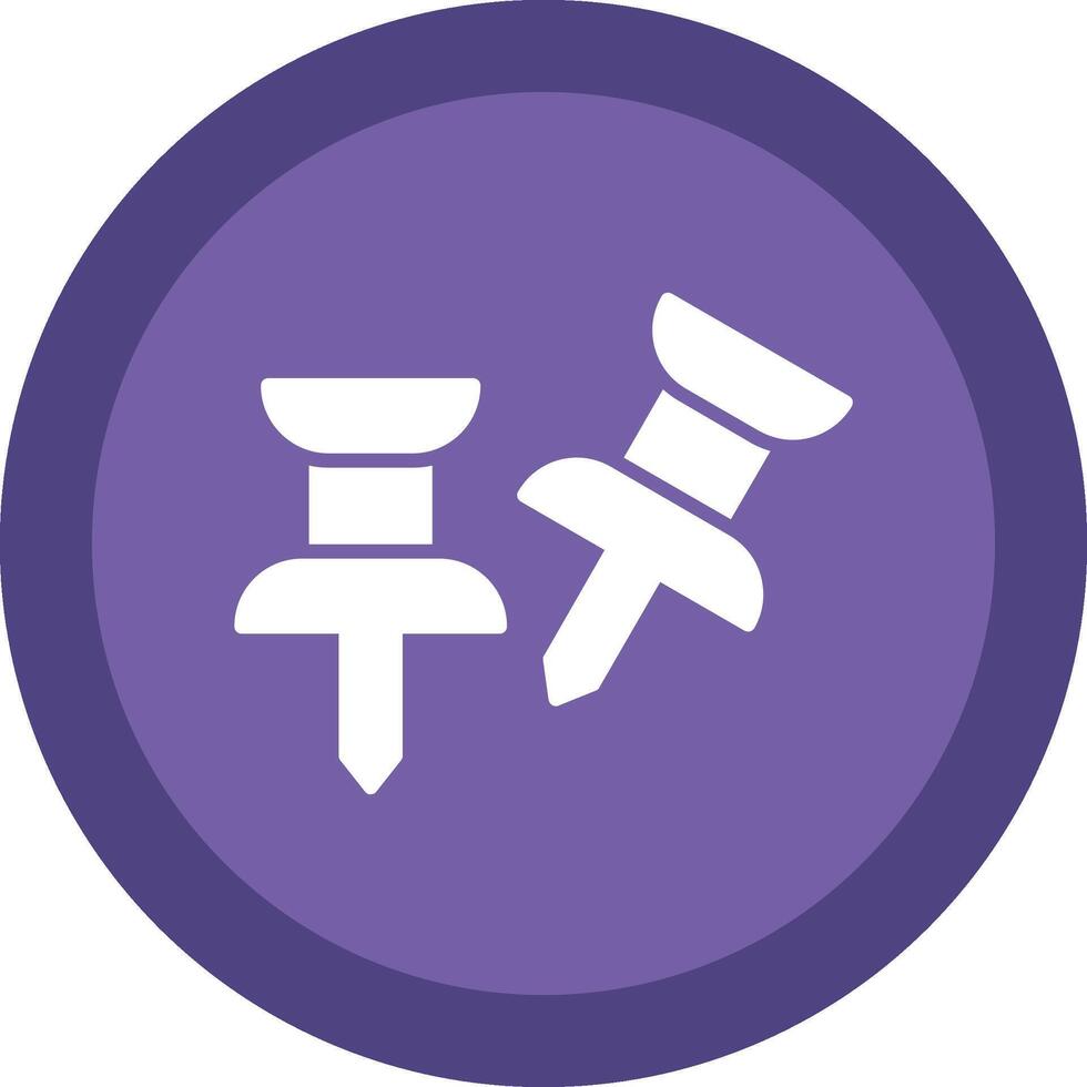 Push Pin Glyph Due Circle Icon Design vector