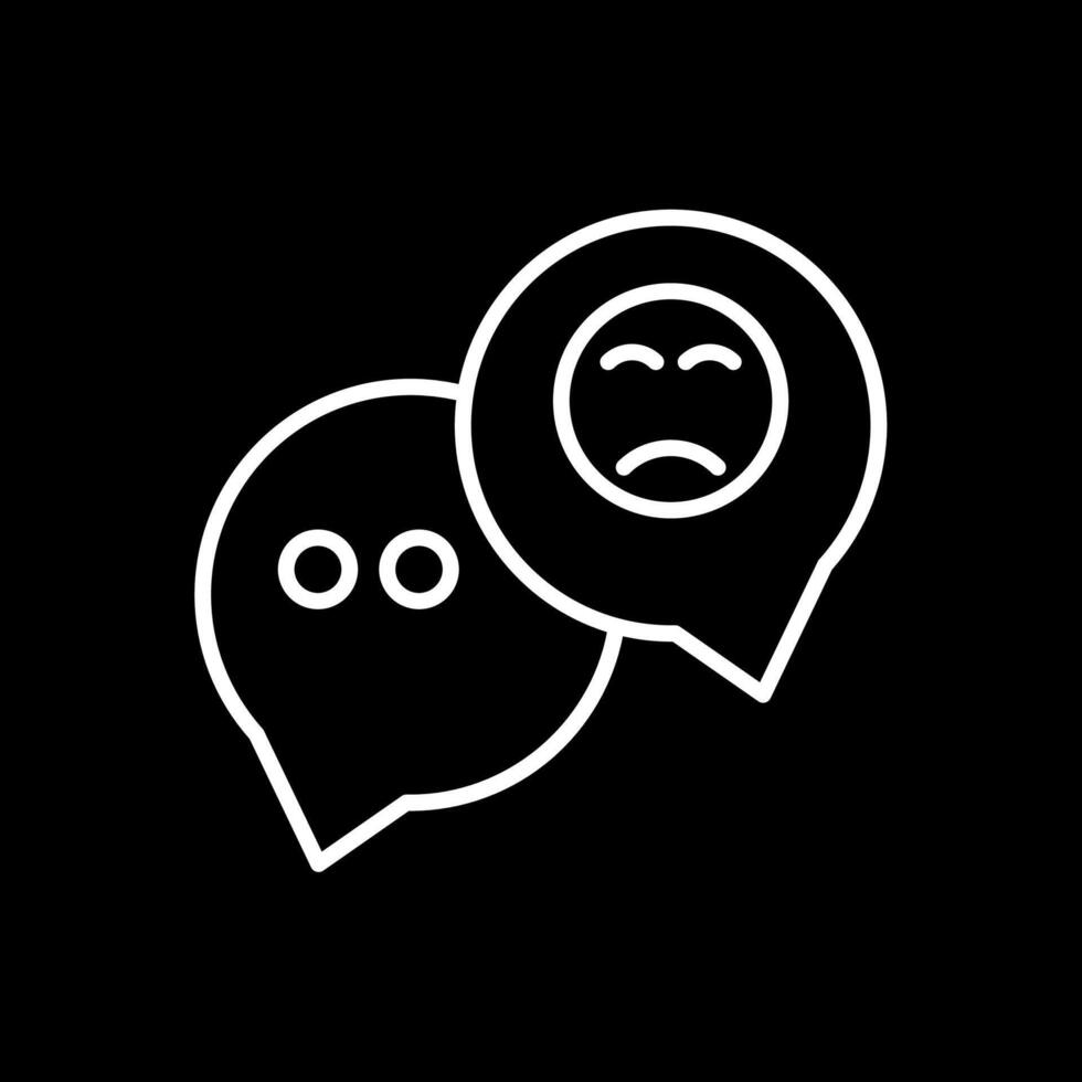 Speech Bubble Line Inverted Icon Design vector