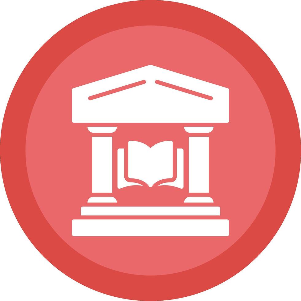 Library Glyph Due Circle Icon Design vector