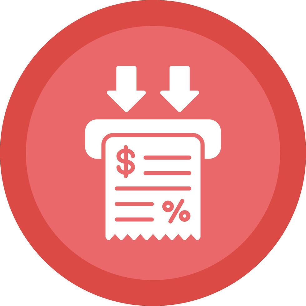 Invoice Line Shadow Circle Icon Design vector