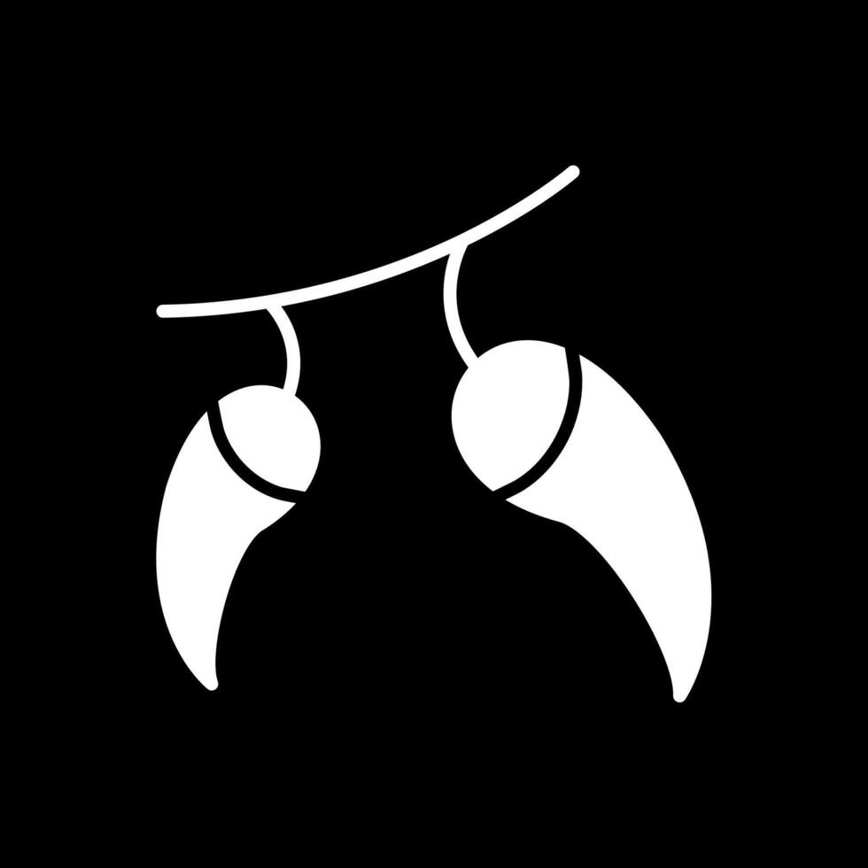 Chilli Glyph Inverted Icon Design vector